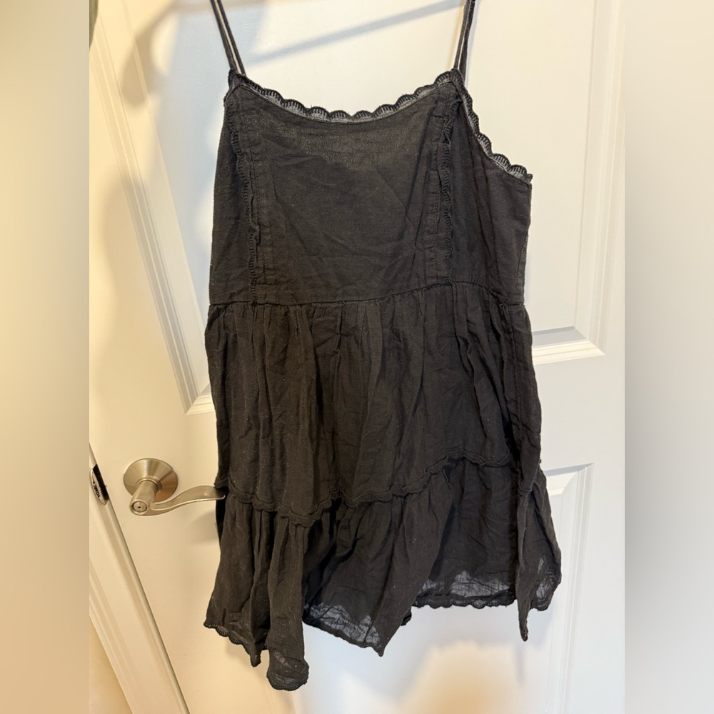 Urban Outfitters Black Tiered A-Line Skirt